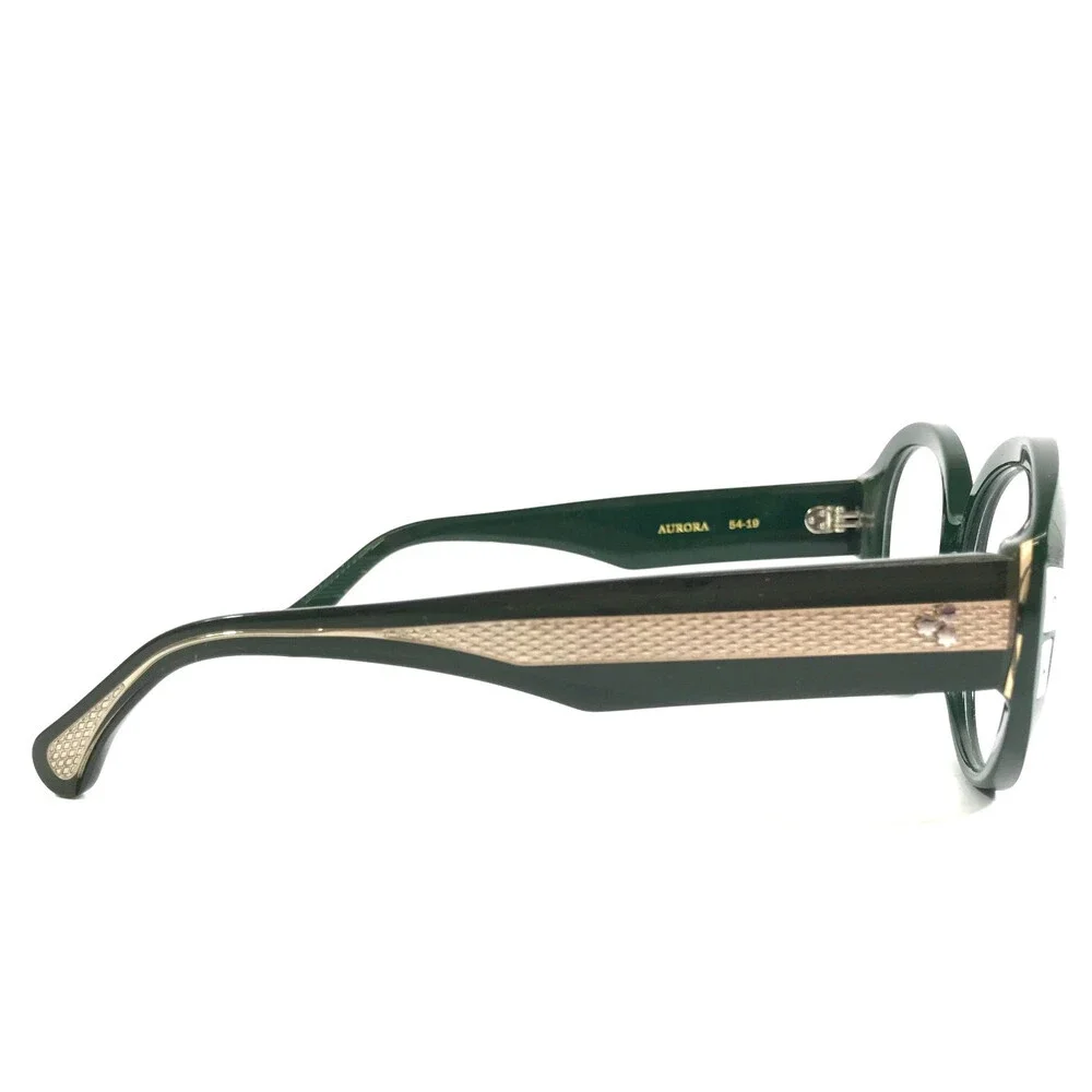 Alfred Kerbs Eyeglasses Frames AURORA GR Green Silver Round Full Rim 54-19-140